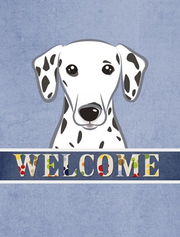 Dalmatian Welcome Flag Canvas House Size