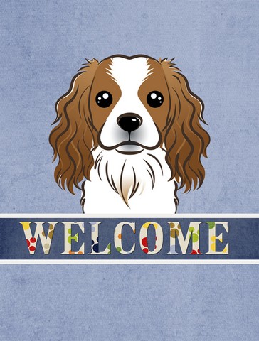 Cavalier Spaniel Welcome Flag Canvas House Size