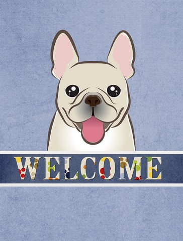 French Bulldog Welcome Flag Canvas House Size