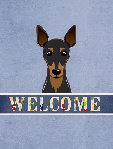 Min Pin Welcome Flag Canvas House Size