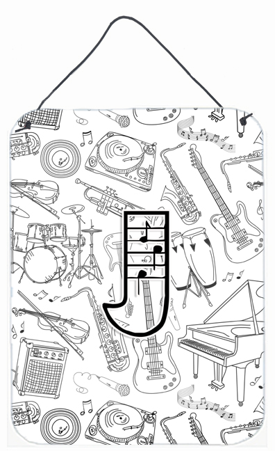 Letter J Musical Note Letters Wall and Door Hanging Prints