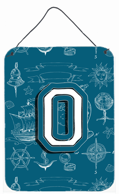 Letter O Sea Doodles Initial Alphabet Wall and Door Hanging Prints