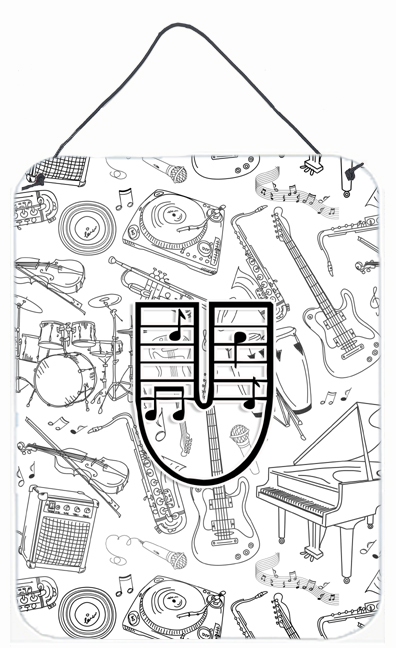 Picture of Carolines Treasures CJ2007-UDS1216 Letter U Musical Note Letters Wall and Door Hanging Prints
