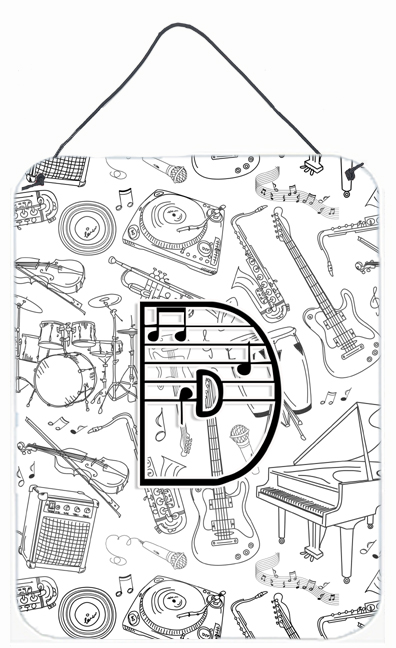 Letter D Musical Note Letters Wall and Door Hanging Prints