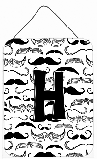 Letter H Moustache Initial Wall and Door Hanging Prints