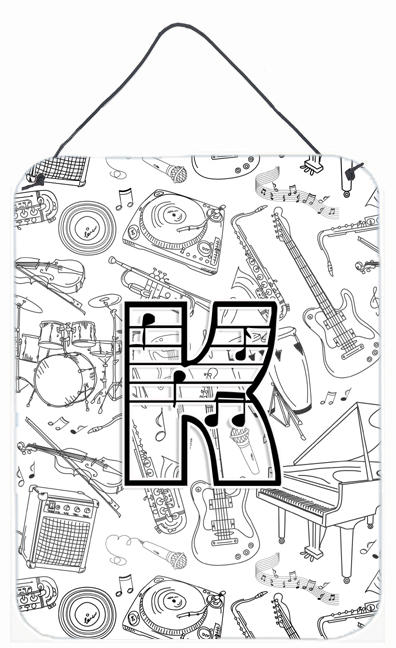 Picture of Carolines Treasures CJ2007-KDS1216 Letter K Musical Note Letters Wall and Door Hanging Prints