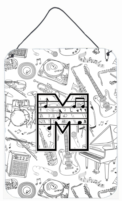 Picture of Carolines Treasures CJ2007-MDS1216 Letter M Musical Note Letters Wall and Door Hanging Prints