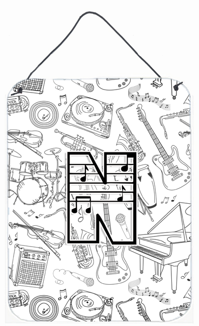 Letter N Musical Note Letters Wall and Door Hanging Prints