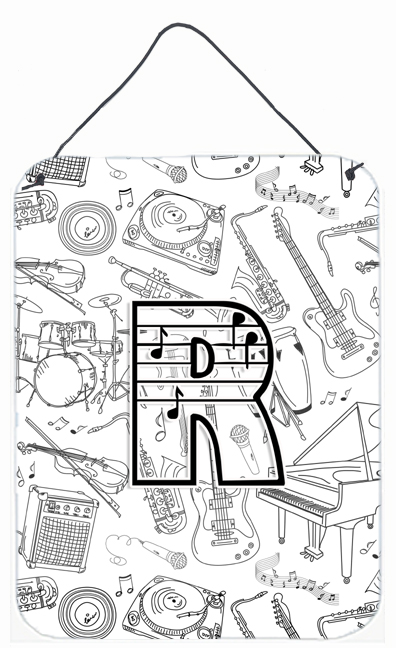 Letter R Musical Note Letters Wall and Door Hanging Prints