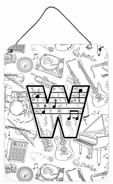 Letter W Musical Note Letters Wall and Door Hanging Prints