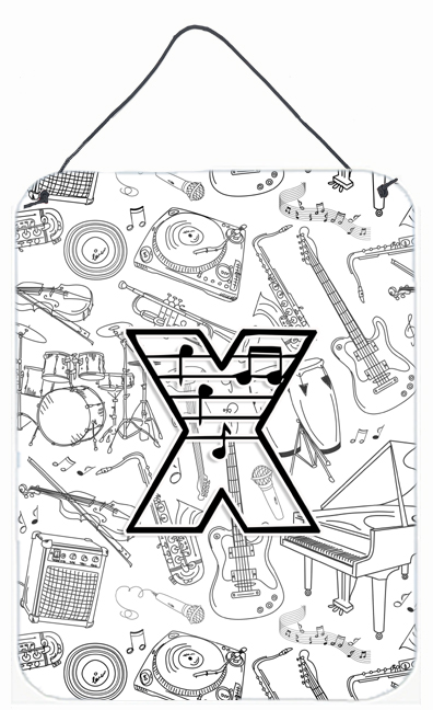 Letter X Musical Note Letters Wall and Door Hanging Prints