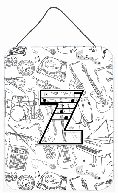 Letter Z Musical Note Letters Wall and Door Hanging Prints