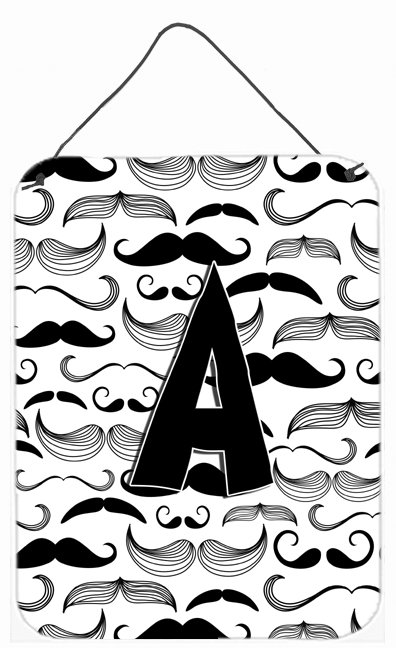 Letter A Moustache Initial Wall and Door Hanging Prints