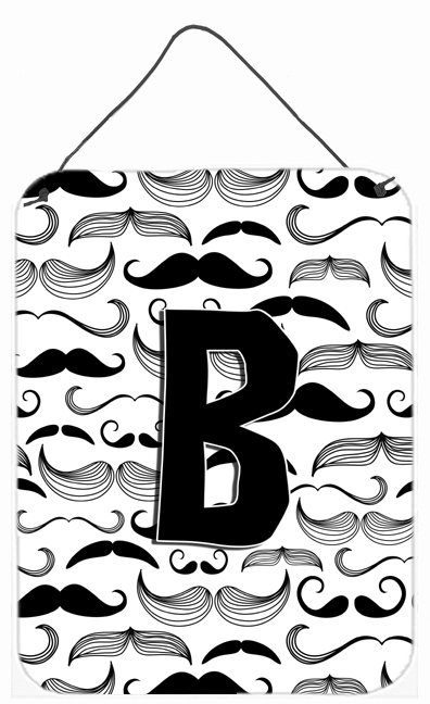 Letter B Moustache Initial Wall and Door Hanging Prints