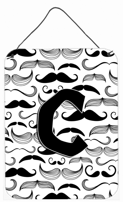 Letter C Moustache Initial Wall and Door Hanging Prints