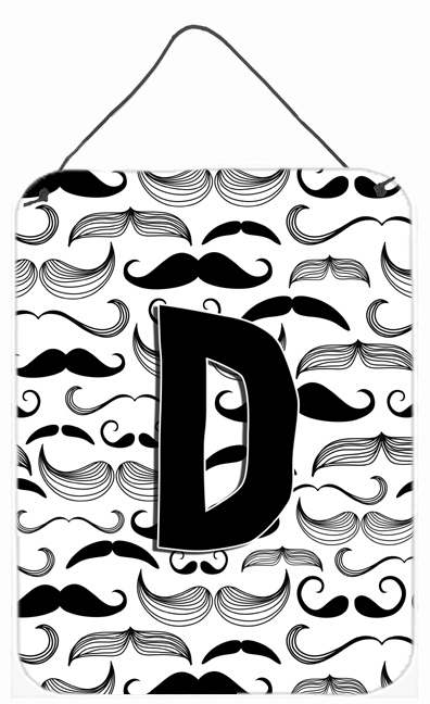 Letter D Moustache Initial Wall and Door Hanging Prints