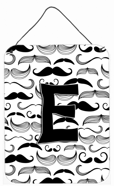 Letter E Moustache Initial Wall and Door Hanging Prints