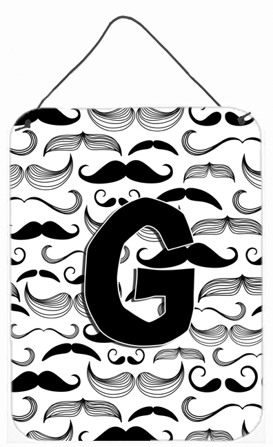 Letter G Moustache Initial Wall and Door Hanging Prints
