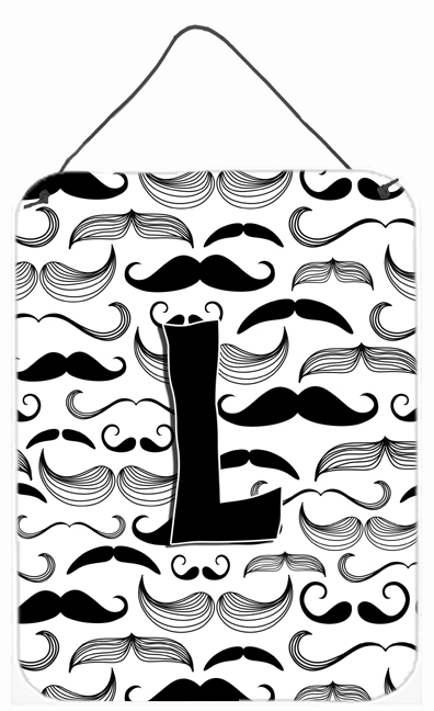 Letter L Moustache Initial Wall and Door Hanging Prints