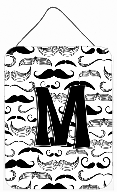 Letter M Moustache Initial Wall and Door Hanging Prints