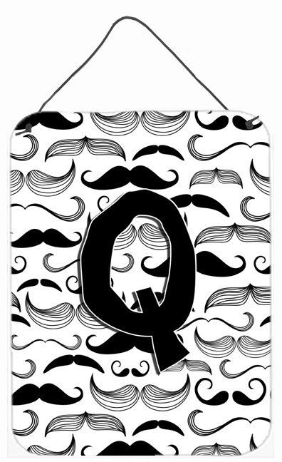 Letter Q Moustache Initial Wall and Door Hanging Prints