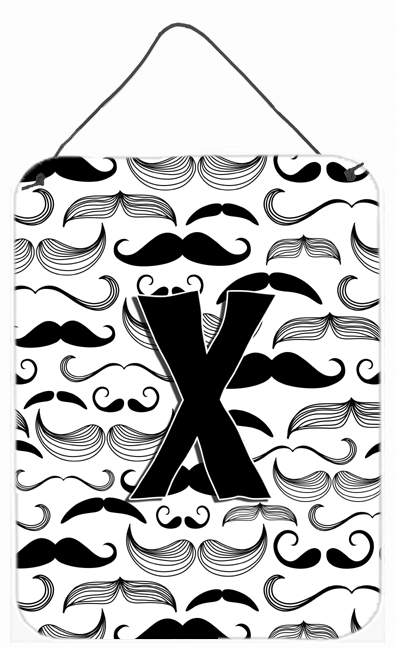 Letter X Moustache Initial Wall and Door Hanging Prints