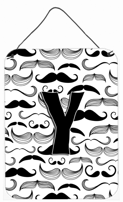 Picture of Carolines Treasures CJ2009-YDS1216 Letter Y Moustache Initial Wall and Door Hanging Prints