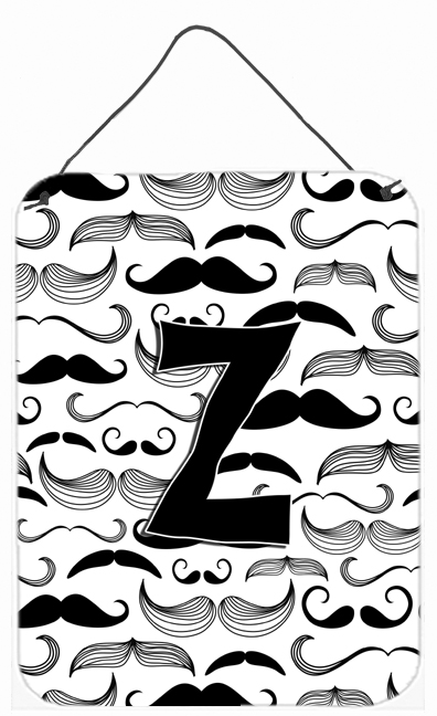 Letter Z Moustache Initial Wall and Door Hanging Prints