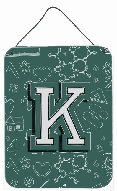 Letter K Back To School Initial Wall and Door Hanging Prints