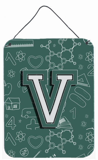 Letter V Back To School Initial Wall and Door Hanging Prints