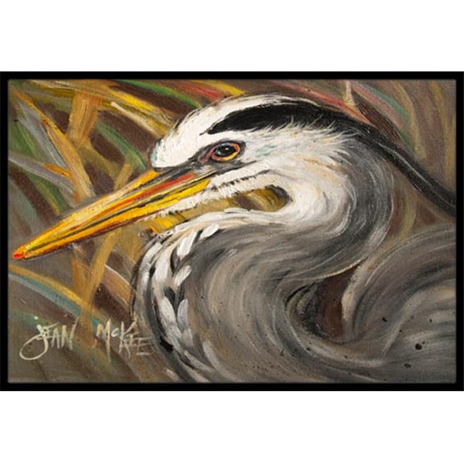 Carolines Treasures JMK1012MAT Blue Heron Indoor & Outdoor Mat- 18 x 27 in.