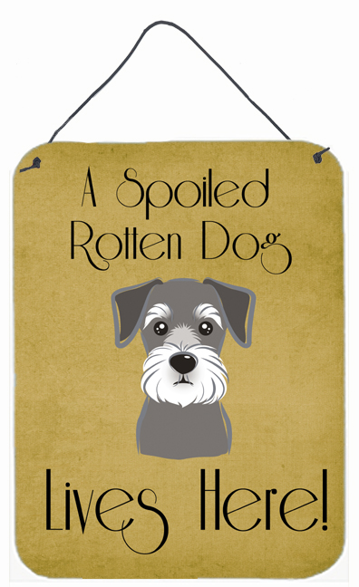 Schnauzer Spoiled Dog Lives Here Wall and Door Hanging Prints