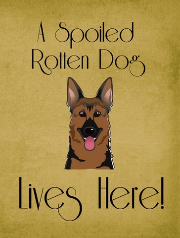 German Shepherd Spoiled Dog Lives Here Flag Garden Size