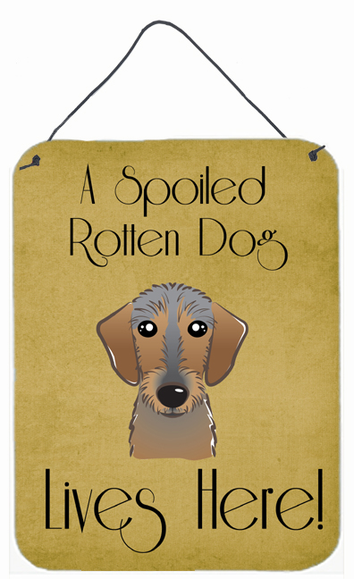 Wirehaired Dachshund Spoiled Dog Lives Here Wall and Door Hanging Prints