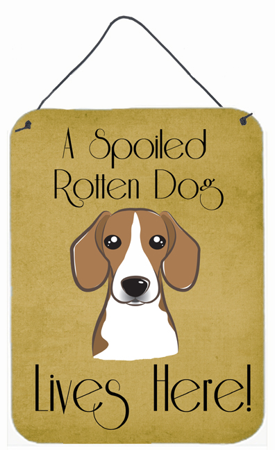 Beagle Spoiled Dog Lives Here Wall and Door Hanging Prints
