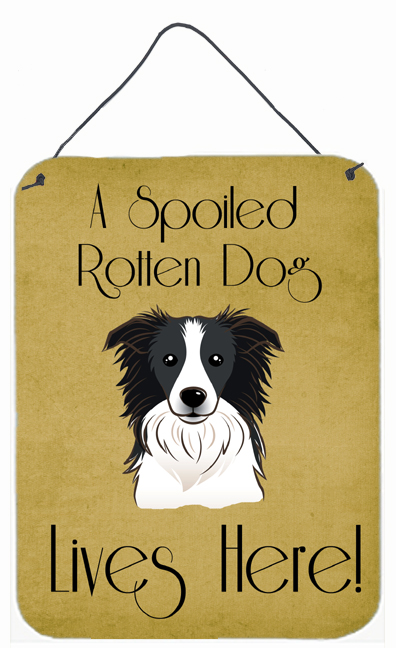Border Collie Spoiled Dog Lives Here Wall and Door Hanging Prints