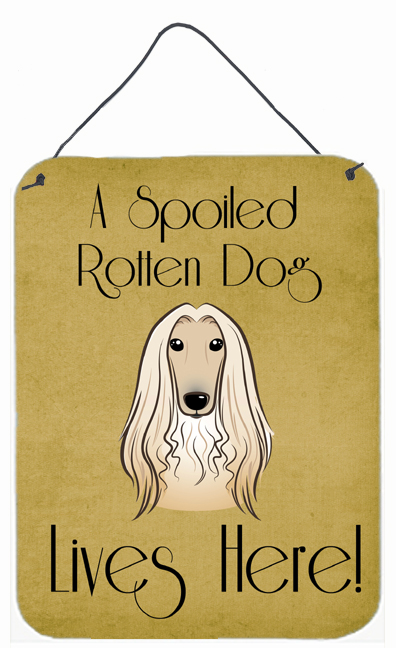 Afghan Hound Spoiled Dog Lives Here Wall and Door Hanging Prints