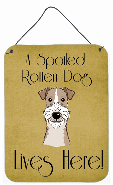 Wire Haired Fox Terrier Spoiled Dog Lives Here Wall and Door Hanging Prints