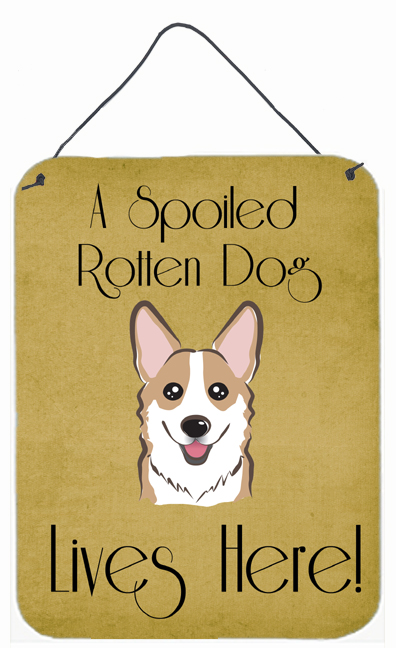 Sable Corgi Spoiled Dog Lives Here Wall and Door Hanging Prints