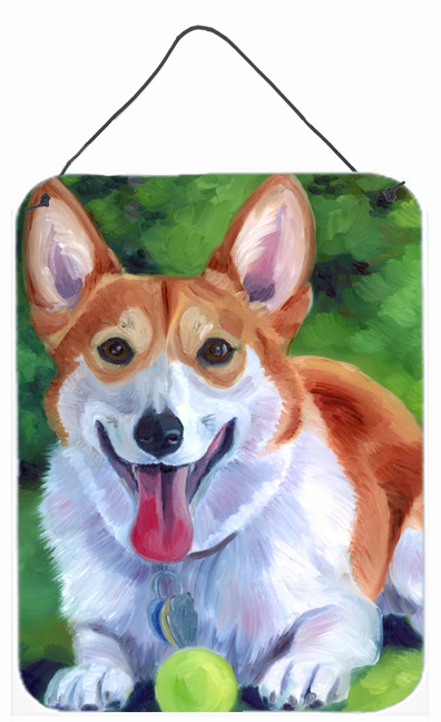Corgi With Green Ball Wall and Door Hanging Prints
