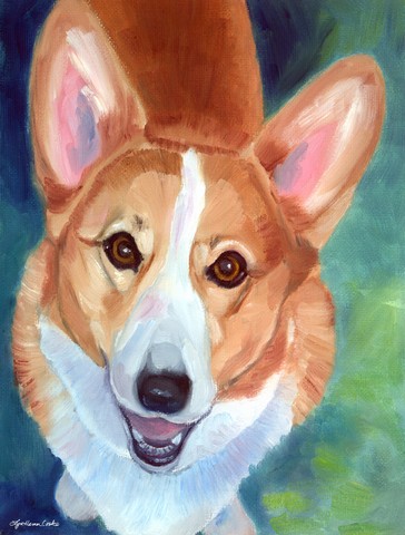 Corgi Norton Flag Garden Size