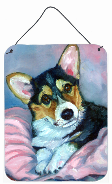 Corgi Puppy with Pink Blanket Wall and Door Hanging Prints