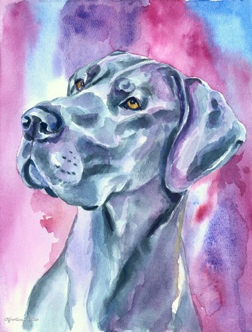 Great Dane Blue Mood Flag Garden Size