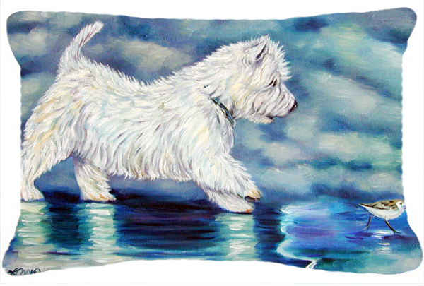 Misty Westie Fabric Decorative Pillow