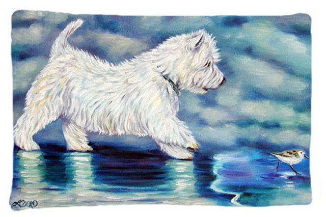 Misty Westie Fabric Standard Pillowcase