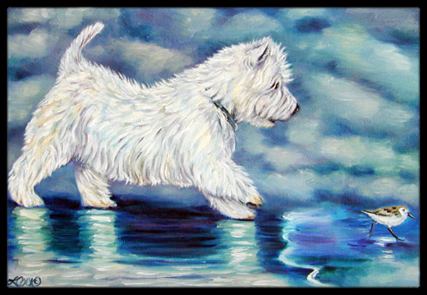 Misty Westie Indoor & Outdoor Mat, 24 x 36 in.