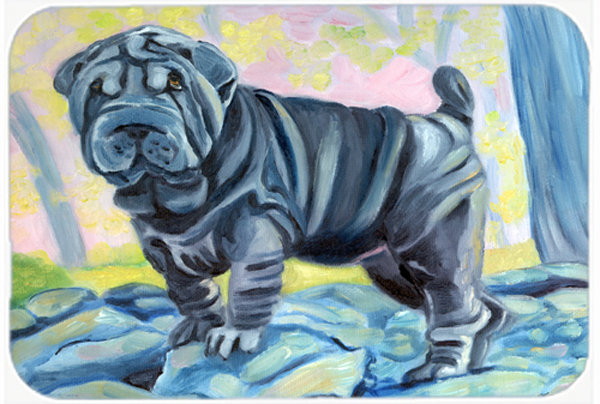 Picture of Carolines Treasures 7333LCB Blue Shar Pei Glass Cutting Board- Large