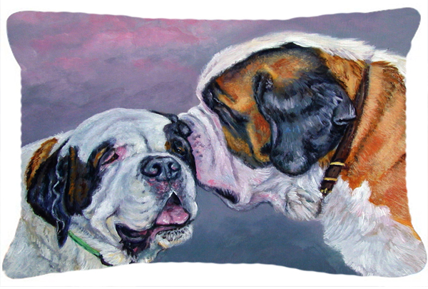 Saint Bernard Whisperear Fabric Decorative Pillow