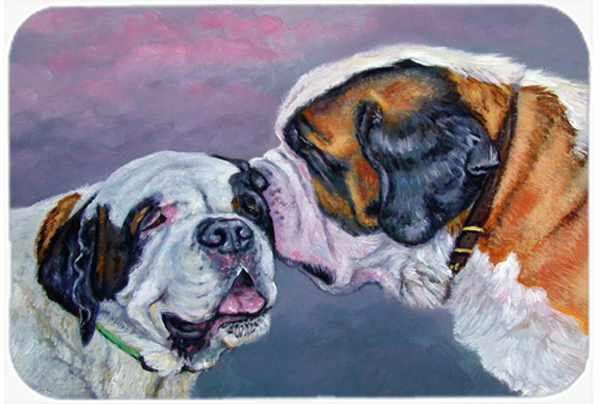 Picture of Carolines Treasures 7332LCB Saint Bernard Whisperear Glass Cutting Board- Large
