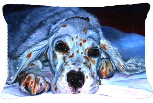 English Setter Pup Fabric Decorative Pillow